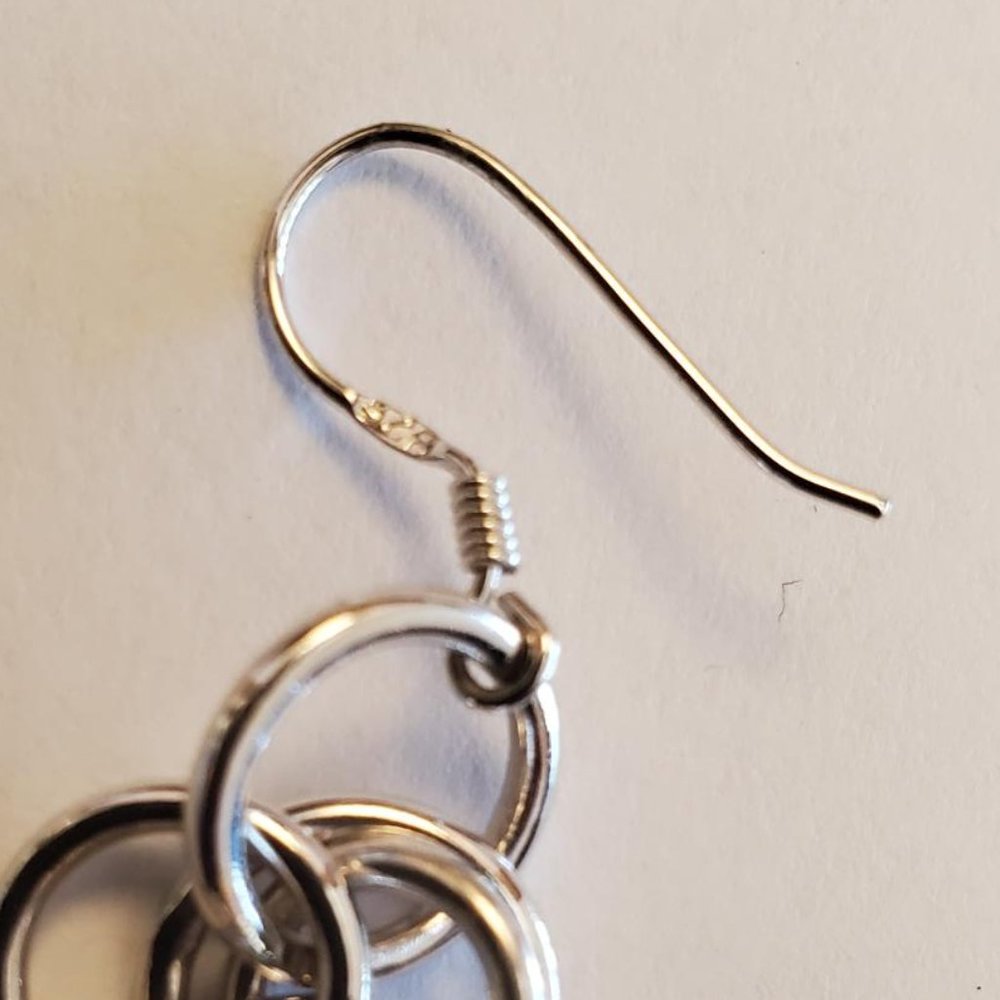 Sterling Silver Multi Loop Drop Earrings - image 2